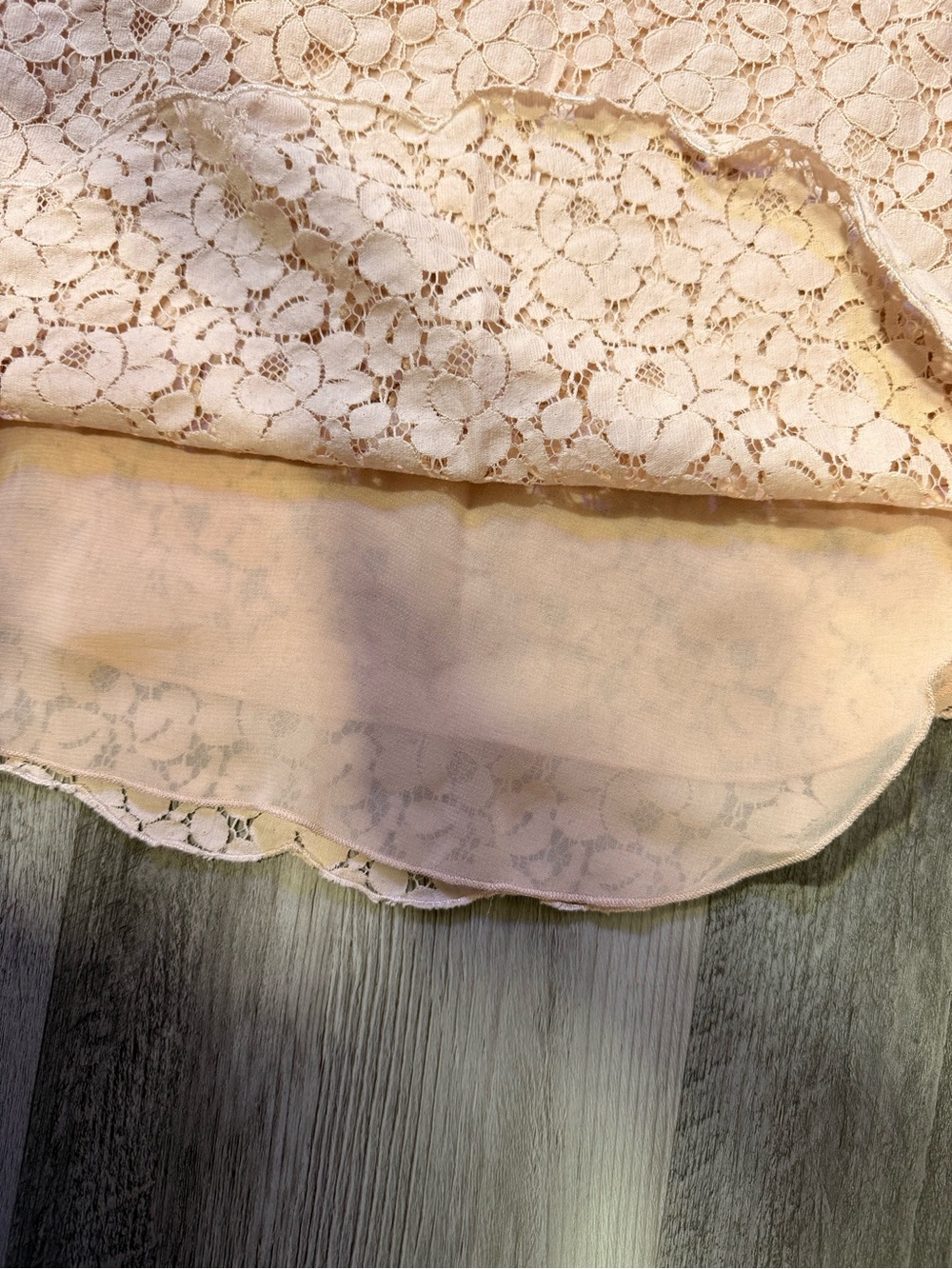 Talula Lace Floral Short Sleeve Blouse in Blush - Picture 4 of 5